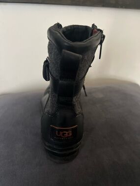 UGG Black and Gray Waterproof Ankle Boot